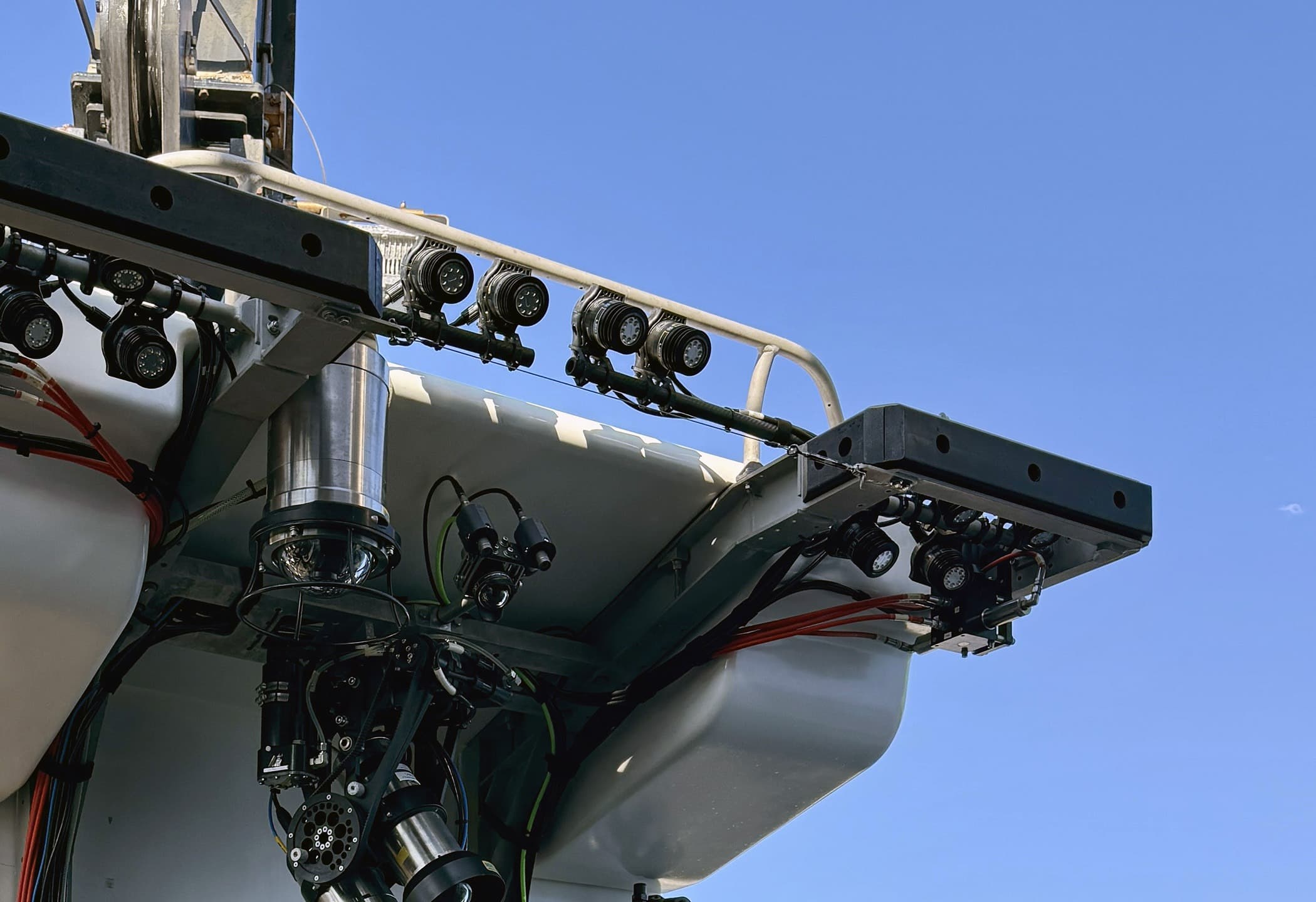 Camera, lighting, and manipulator array on an inspection-class ROV